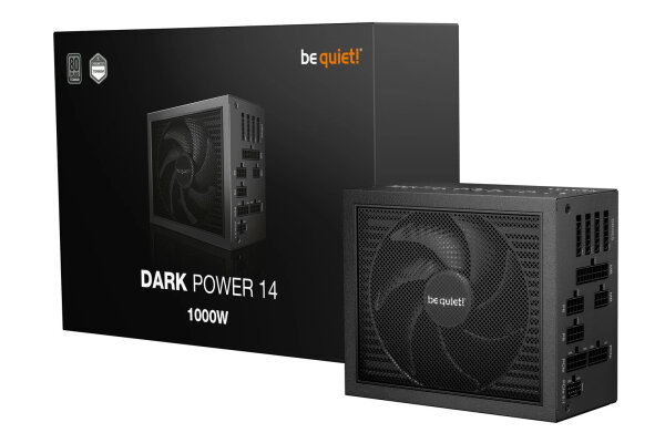 be quiet! DARK POWER 14, 1000W PC-Netzteil, vollmodular, 1x 12-Pin GPU, 4x PCIe, leise, schwarz