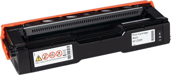 Ricoh Toner M C250H 408340, Schwarz, Tonerkartusche, ca. 6300 Seiten, leichte Tonerstaub-Spuren