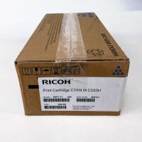 Ricoh Toner M C250H 408341, Cyan, for approx. 6300 pages, slight toner dust traces, printer accessory