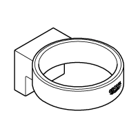 Grohe Selection holder, model 41027DC0, for glass or soap dispensers, stainless steel look, wall-mountable