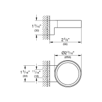Grohe Selection holder, model 41027DC0, for glass or soap dispensers, stainless steel look, wall-mountable