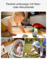 eufy Babyphone E21, 4K UHD, 5"-Display, WLAN/Offline, App & Monitor, Schwenk/Neigen, 8x Zoom, Akku-Kamera