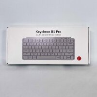 Keychron B1 Pro Wireless Keyboard, ISO Italian, Ivory White, Bluetooth, Hot-Swap, RGB Backlighting