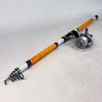 Mitchell Neuron SW70FD Surf Combo 390-T, Brandungsangel-Set, 80-150g Wurfgewicht, 7000er Rolle, komplett, ohne OVP