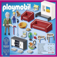 PLAYMOBIL Dollhouse 70207 Living Room, with light effect, detailed dollhouse accessories, ages 4+