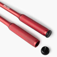 Velites Fire 2.0 Springseil, rot/schwarz, verstellbar, Aluminiumgriffe, Kugellager, für Fitness und Cross-Training