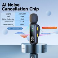 Kabelloses Mini-Mikrofon mit LED-Display,...