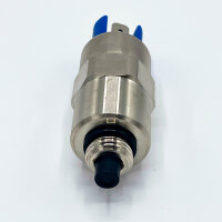 12V solenoid valve, model 080212, electrically controlled, for liquids and gases, robust housing, fast switching times