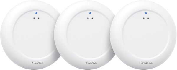 X-Sense SWS0A Water Detector 3-Pack, WiFi (2.4GHz), App Notification, IP67 Waterproof, for Kitchen/Bathroom/Basement, Requires SBS50 Base Station