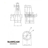 Collet chuck IS030-ER32-50L, precision G2.5, 30000 rpm,...