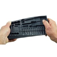 Proxxon Industrial 23080 Socket Wrench Set, 36-piece, 1/4" Ratchet, 4-13mm, Metric, Fine Tooth, Robust Case