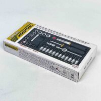 Proxxon Industrial 23080 Socket Wrench Set, 36-piece, 1/4" Ratchet, 4-13mm, Metric, Fine Tooth, Robust Case