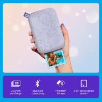 HP Sprocket HPISPR, portable photo printer, 2x3 inch, ZINK paper, wireless, purple, smartphone compatible