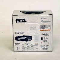 PETZL Tikkina E060AB00 Headlamp, LED, black, 300 lumens, 3 light modes, compact, for outdoor activities