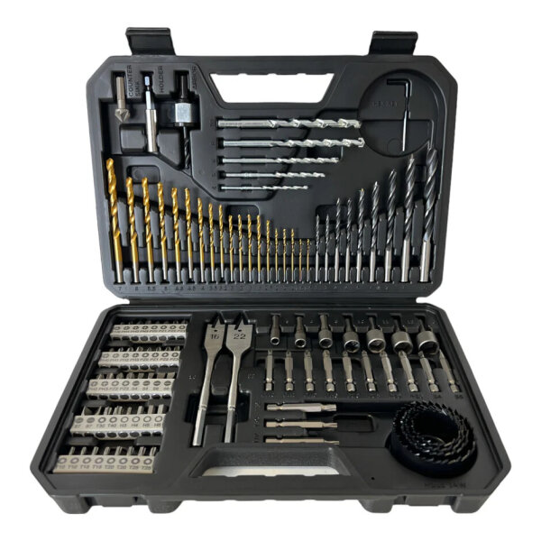 Bosch Titanium Pro 2608594070, 103-piece bit and drill set, versatile, for wood, metal, stone, with robust case