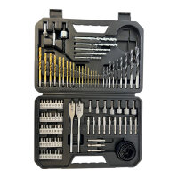 Bosch Titanium Pro 2608594070, 103-piece bit and drill set, versatile, for wood, metal, stone, with robust case