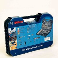 Bosch Titanium Pro 2608594070, 103-piece bit and drill set, versatile, for wood, metal, stone, with robust case