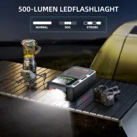 PAIVIROKU QY03 Jump Starter, 5-in-1, with Air Compressor, Power Bank, LED Light, 2000A Peak Current