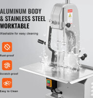 VEVOR electric meat band saw 650W, table bone saw, 315x460mm workbench, frozen meat and bone cutter for beef and pork