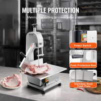 VEVOR electric meat band saw 650W, table bone saw, 315x460mm workbench, frozen meat and bone cutter for beef and pork