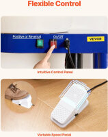 VEVOR potters wheel 35 cm, ceramic machine with pedal, adjustable feet, removable basin, 60–300 rpm, incl. tool set