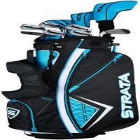 Strata Plus Golf Komplettset 14-teilig, Rechtshand, inkl. Schläger, Bag, Headcover, für Einsteiger und Fortgeschrittene
