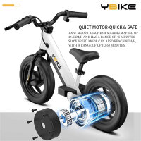 YBIKE 12-inch electric balance bike, adjustable seat, training vehicle for children 3-5 years old, suitable for boys & girls