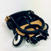 Stokke YOYO3 frame black, stroller frame, 5-point harness, adjustable backrest, sun canopy extension, padded straps