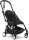 Stokke YOYO3 frame black, stroller frame, 5-point harness, adjustable backrest, sun canopy extension, padded straps