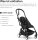 Stokke YOYO3 frame black, stroller frame, 5-point harness, adjustable backrest, sun canopy extension, padded straps