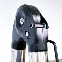 3.8 m telescopic ladder, extendable 1.9 m + 1.9 m, folding ladder, 150 kg load capacity, multi-purpose ladder for house, attic, garden, with scratches