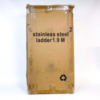 3.8 m telescopic ladder, extendable 1.9 m + 1.9 m, folding ladder, 150 kg load capacity, multi-purpose ladder for house, attic, garden, with scratches