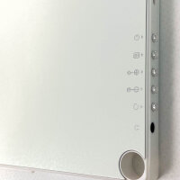 Portable 15.6 inch monitor, white, versatile input voltage 5V-12V, compact and mobile