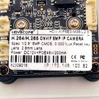 HDVSCOPE HDV-XIP6E0-M38-L2 IP Kamera, matt weiß, 2.8 mm Linse, Power DC12V + POE 48V / 200 mA