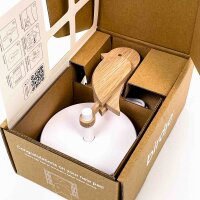 Birdie BI-M-B-2-WOOD 2nd Generation Indoor Climate Meter made of wood, precise measurement of temperature and humidity