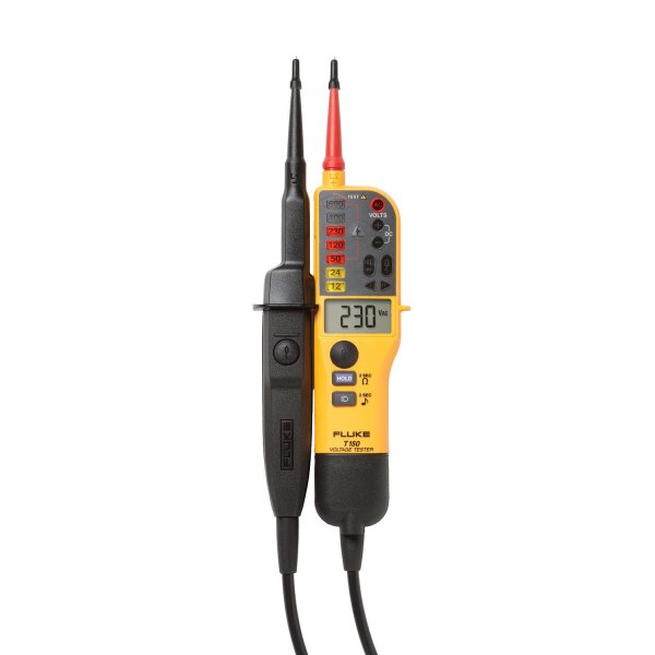 Fluke T150 2-pole voltage and continuity tester with LCD, resistance measurement, AC/DC 6-690 V
