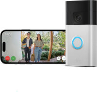 Ring Video Doorbell with Camera, Wireless, Satin Nickel,...