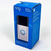 Ring Video Doorbell with Camera, Wireless, Satin Nickel, Battery Operated, HD Video, Night Vision, Two-Way Audio