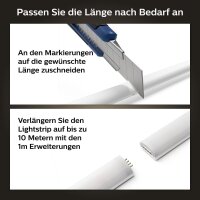 Philips Hue 929002994901 White & Color Ambiance Gradient Lightstrip Basis-Set 2m, dimmbarer LED-Streifen, 16 Mio. Farben, smarte Steuerung per App und Sprache
