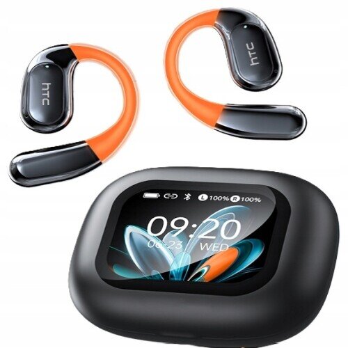 HTC NE27 Wireless Headphones in Black and Orange with a comfortable design