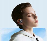 HTC NE27 Wireless Headphones in Black and Orange with a comfortable design