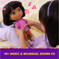 Spin Master Dora Sing & Explore Puppe mit Musik, Soundeffekten, zweisprachigen Sätzen, Kleidung und Zubehör, Spielzeug ab 3 Jahren