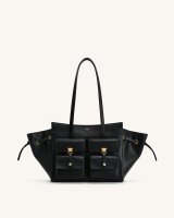 JW PEI Linda vegan leather tote bag, black, 45x22x13 cm,...