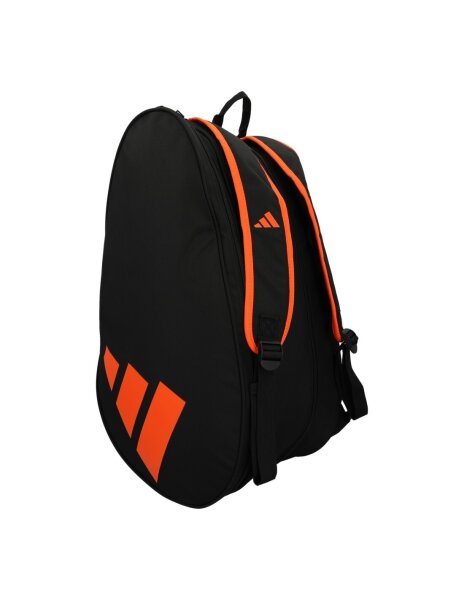 Adidas BG5PA2 padel bag in black and orange with a spacious design and robust material