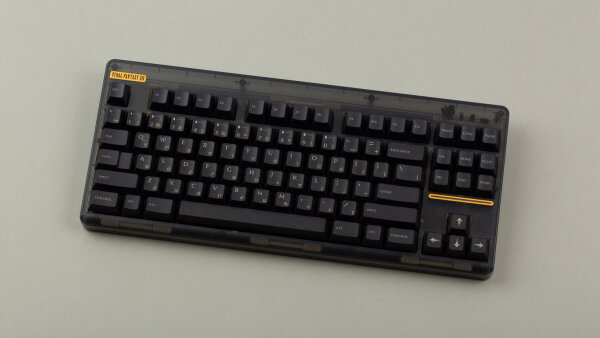Novelkeys Final Fantasy XIV Online TKL Mechanical Keyboard, QWERTY, Black/Gold, FFXIV Edition