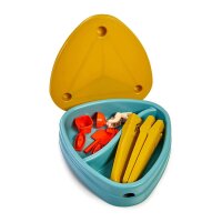 Feber FEU14000 Casual Play Table 3-in-1 Childrens Play Table with Water, Sand and Drawing Compartments, incl. Accessories, from 2 years, suitable for outdoor use