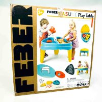 Feber FEU14000 Casual Play Table 3-in-1 Childrens Play Table with Water, Sand and Drawing Compartments, incl. Accessories, from 2 years, suitable for outdoor use