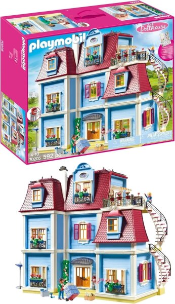 PLAYMOBIL 70205 Large Dollhouse with Working Doorbell, Ages 4+