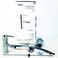 TRES Study Exclusive Bidet Faucet Chrome Model 26212001D, high-quality bidet faucet in chrome look