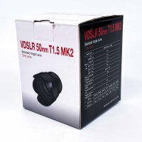 Samyang VDSLR 50mm T1.5 MK2 Canon RF Cine-Objektiv, lichtstark, manuell fokussierbar, für Videoaufnahmen